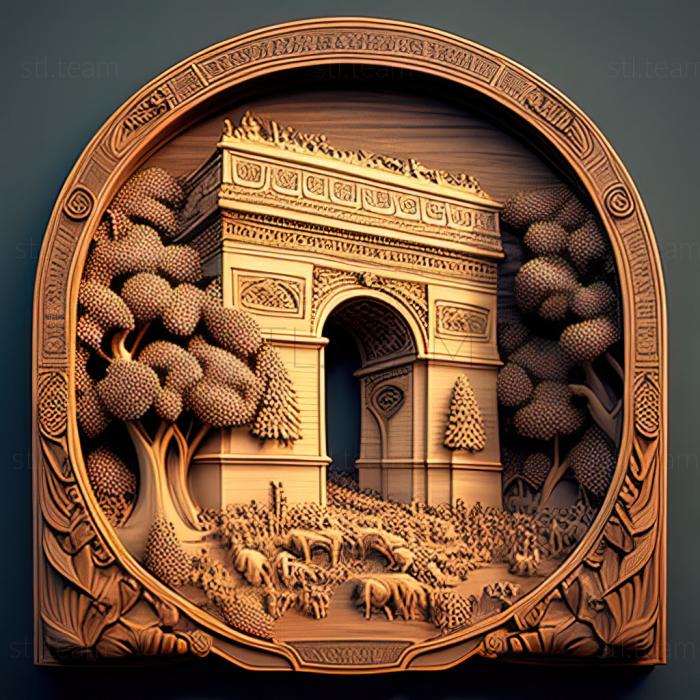 3D модель Париж Франція (STL)